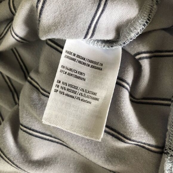 American Eagle Off Shoulder Soft Striped Tank Sm - Picture 6 of 7